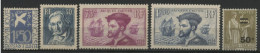 1934 ANNEE COMPLETE NEUVE SANS CHARNIERE ** (MNH) Cote 444 € N° 294 à 298. TB - ....-1939