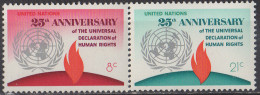 NATIONS UNIES (New York) - 25e Anniversaire De La Déclaration Universelle Des Droits De L'homme - Ungebraucht