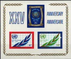 NATIONS UNIES (New York) - 25e Anniversaire Des Nations Unies Feuillet - Blocks & Sheetlets