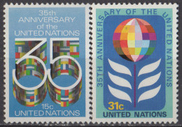 NATIONS UNIES (New York) - 35e Anniversaire Des Nations Unies - Neufs