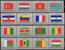NATIONS UNIES (New York) - Drapeaux 1980 - Neufs