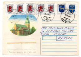 Lettonie---1996 --LIEPAJA  Pour VEDENE --84  (France)-- Timbres Divers  Blasons ......cachet - Lettland