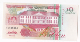 Suriname 10 Gulden 1996 , N° AJ 586555, UNC - Surinam