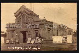 Cine Teatro Artigas Ca1930 Silent Film Cinema Never Seen Postcard Uruguay Socorros Mutuos Asociacion Española - Uruguay