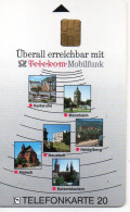 GERMANY - CHIP CARD - A 21 08.91 - UBERALL ERREICHBAR MIT TELEKOM MOBILFUNK - 1ST ED. 9000ex - A + AD-Series : D. Telekom AG Advertisement