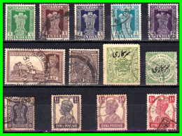 INDIA – ( ASIA ) – LOTE 12 SELLOS DIFERENTES AÑOS Y VALORES - Used Stamps