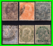 INDIA – ( ASIA ) – LOTE 6 SELLOS DIFERENTES VALORES DE LOS AÑOS -1950 - 1960 - Used Stamps