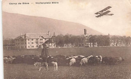 Camp De Bière Waffenplatz 1925 Avion Flugzeug Armée Suisse Schweizer Armee Militaria Berger Avec Moutons - Bière