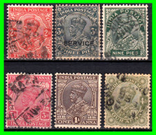 INDIA – ( ASIA ) – LOTE 6 SELLOS DIFERENTES VALORES DE LOS AÑOS -1950 - 1960 - Used Stamps