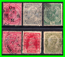 INDIA – ( ASIA ) – LOTE 6 SELLOS DIFERENTES VALORES DE LOS AÑOS -1950 - 1960 - Gebraucht