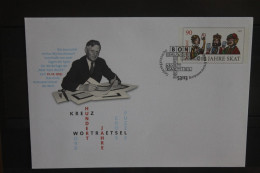 Deutschland 2013; 100 Jahre Kreuzworträtsel; 200 Jahre Skat; USo 304, SST - Briefomslagen - Gebruikt
