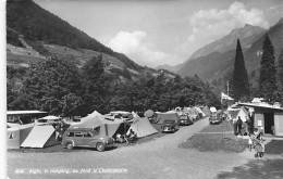 Aigle Le Camping Au Fond Le Chamossaire Oldtimer Tentes - Aigle