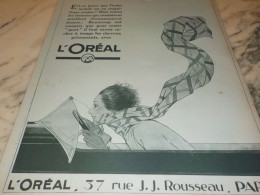 ANCIENNE PUBLICITE DANS LE VENT  L OREAL 1925 - Altri & Non Classificati