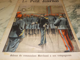 LE PETIT JOURNAL NUMERO 454  ADIEUX COMMANDANT MARCHAND  -  MORT D UN AERONAUTE BEUZEVILLE 1899 - 1850 - 1899