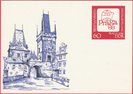 CP - Entier Postal (Allemagne - DDR) - Exposition Mondiale - Prague 1988 - Postales - Nuevos