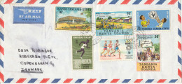 Kenya, Uganda & Tanzania Air Mail Cover Sent To  Denmark 17-2-1973 With More Topic Stamps - Kenya, Uganda & Tanzania