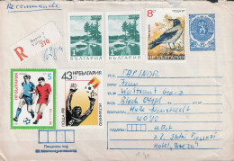 Bulgarien Bulgaria Bulgarie - Umschlag (MiNr. U 926 V + 2x1802,3055,3385 + 3691) 1988 - Als R-Brief  Varna 270 - Enveloppes