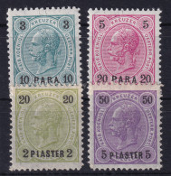 AUSTRIAN POST IN LEVANTE 1890 - MNH - ANK 21, 22, 24, 25 - Levant Autrichien