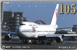 CARTE-MAGNETIQUE-JAPON-AVION BOEING 747 Cie JAL-TBE - Aerei