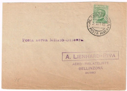 REGNO D'ITALIA PRIMO VOLO MILANO - GINEVRA 1925 - Poststempel (Flugzeuge)