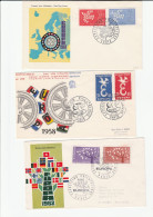 EUROPA - 1950s-1960s FDCs Special EXPOSITION Pmks FRANCE Fdc Stamps Cover - Sammlungen