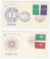 EUROPA - 1959-1960 FDCs Special  EXPOSITION Pmks FRANCE  Fdc Stamps Cover - Sammlungen