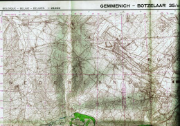 Institut Géographique Militaire Be - "GEMMENICH-BOTSELAAR" - N° 35/5-6 - Edition: 1975 - Echelle 1/25.000 - Cartes Topographiques