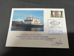 22-8-2023 (2 T 68) French Antarctic Ship Marion Dufresne (signed By CO) 0.25 (1 Of 5 Printed - All With Different Stamp) - Sonstige & Ohne Zuordnung