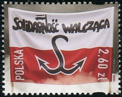 Poland 2017 The Fighting Solidarity White And Red Flag Anchor MNH** - Nuovi