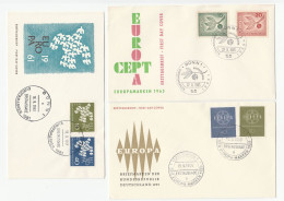 EUROPA - 1950s-1960s FDCs West GERMANY Fdc Stamps Cover - Colecciones