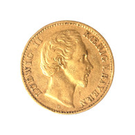 Allemagne-Royaume De Bavière Ludwig II-10 Mark 1875 Munich - 5, 10 & 20 Mark Oro