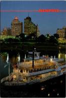 Tennessee Memphis Skyline At Twilight With Memphis Queen III In The Foreground - Memphis