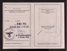 S4526-GERMAN EMPIRE-Third Reich.MILITARY NAZI IDENTITY CARD SS WAFFEN SOLDIER.1939.WWII.DEUTSCHES REICH.Militaire. - 1939-45