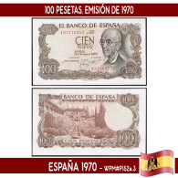 B1013# España 1970, 100 Pts. Emisión 1970 (UNC) WPM#P152a.3 - 100 Peseten