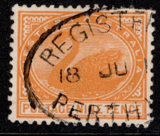 1902 Nine Pence Yellow-orange SG122a UPRIGHT WMK.  Cat £29.00 - Gebruikt