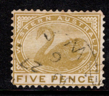 1905-12 Five Pence Pale Olive-bistre SG 155 (#1) Cat. £10.00 - Usados