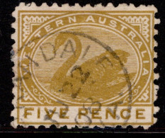 1905-12 Five Pence Pale Olive-bistre SG 155 (#3) Cat. £10.00 - Usados