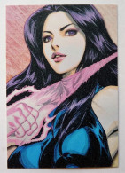 CARTE SEXY GIRL WAIFU BEAUTY MANGA MINT PAILLETTE Psylocke - Marvel