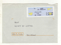 Enveloppe FRANCE Avec Vignette Affranchissement Oblitération BONS EN CHABLAIS 25/11/2005 - 2000 « Avions En Papier »
