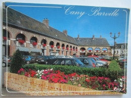 CPA  CANY BARVILLE LA PLACE DE L HOTEL DE VILLE - Cany Barville