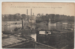 Ile  Saint-Denis -Pont De L'Ile -- Péniches - (G.1087) - L'Ile Saint Denis