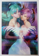 CARTE SEXY GIRL WAIFU BEAUTY MANGA MINT Holo Darkstalkers 3: Morrigan & Lilith - Marvel