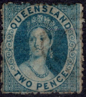1864-65 Two Pence Pale Blue (W3, Perf 13) SG45  Cat. £17.00 - Oblitérés