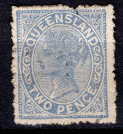 1882 Two Pence Blue (W6, Perf 12) SG 180 (T12) Cat £1.00 - Gebruikt