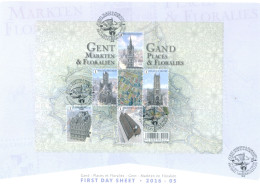 BELGIUM - 14.3.2016 - FDS - GENT MARKTEN FLORALIEN GAND PLACE FLORALIES - COB 4581-4585 BL234  Lot 25778 - 2011-2020