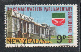 NEW ZEALAND NUOVA ZELANDA 1965 11th COMMONWEALTH PARLIAMENTARY ASSOCIATION CONFERENCE 9p USED USATA OBLITERE' - Used Stamps