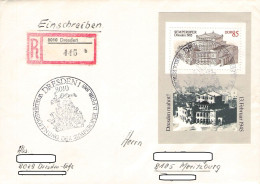 DDR - EBF 1985 13.2.85 SEMPEROPER Mi BL80 / 2089 - Lettres & Documents