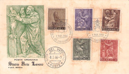 VATICAN - FDC 1966 STUDIO ARTE LAVORO Mi 490-494 / 2091 - FDC