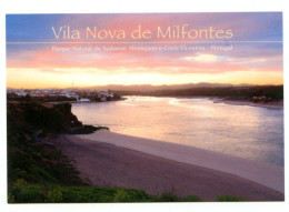 VILA NOVA DE MILFONTES, Odemira, Beja - Rio Mira E Aspeto Da Vila   (2 Scans) - Beja