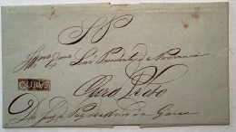 CURVELLO (Minas Gerais) 1836 SUPERB Entire Prephilatelic Cover To Ouro Preto. Rare & Exceptional Quality (Brazil - Voorfilatelie